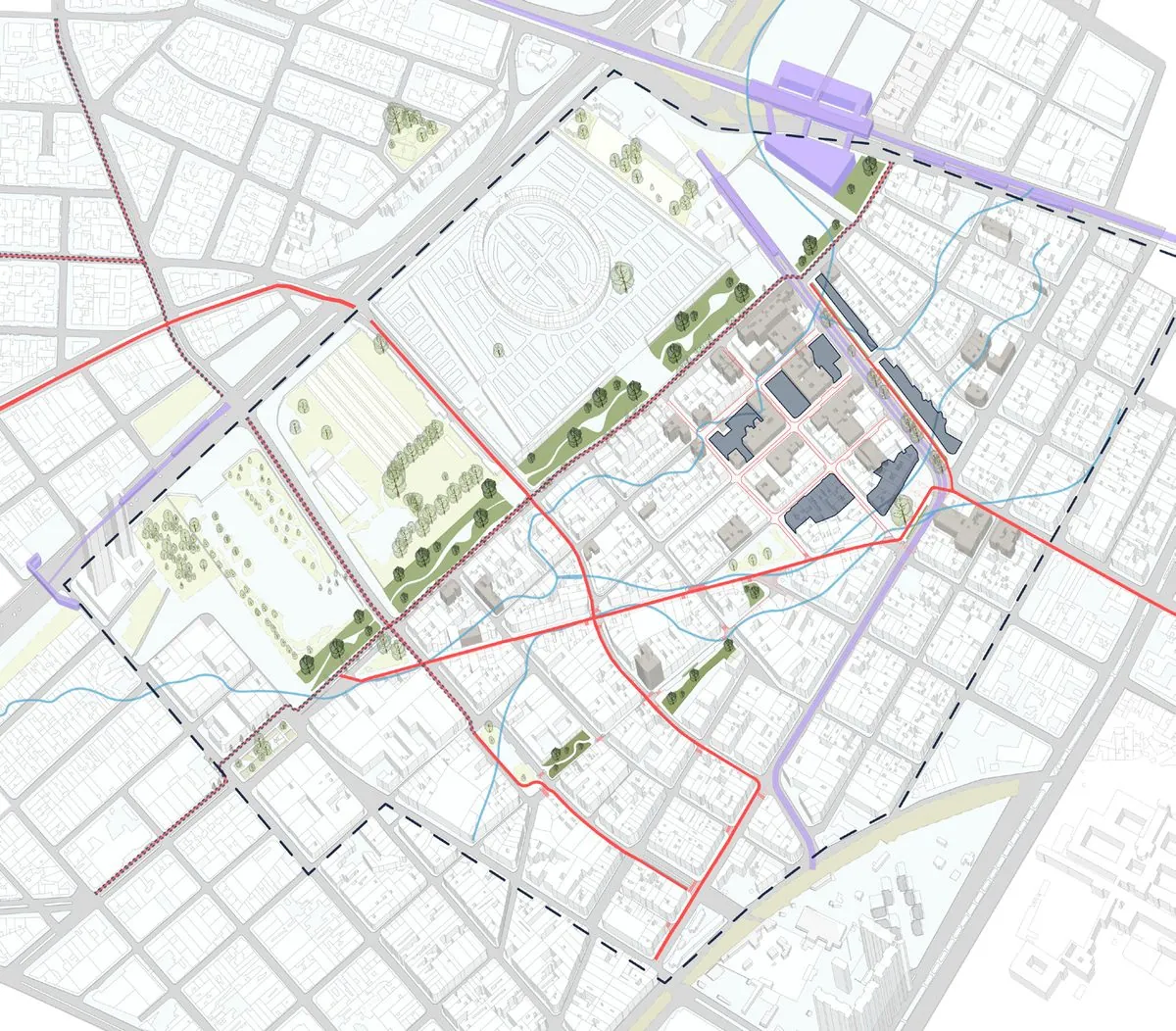 Masterplan del quartiere Santa Fe a Bogotá